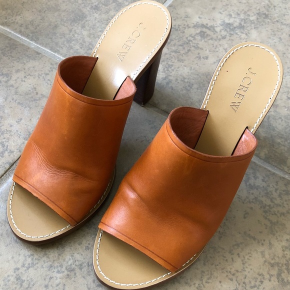 J. Crew Shoes - J. Crew Brown Leather Sandals Heels
